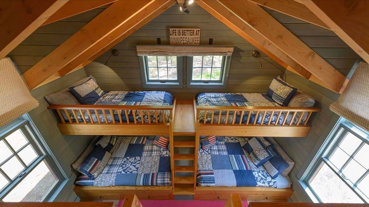rustic bunk bedroom