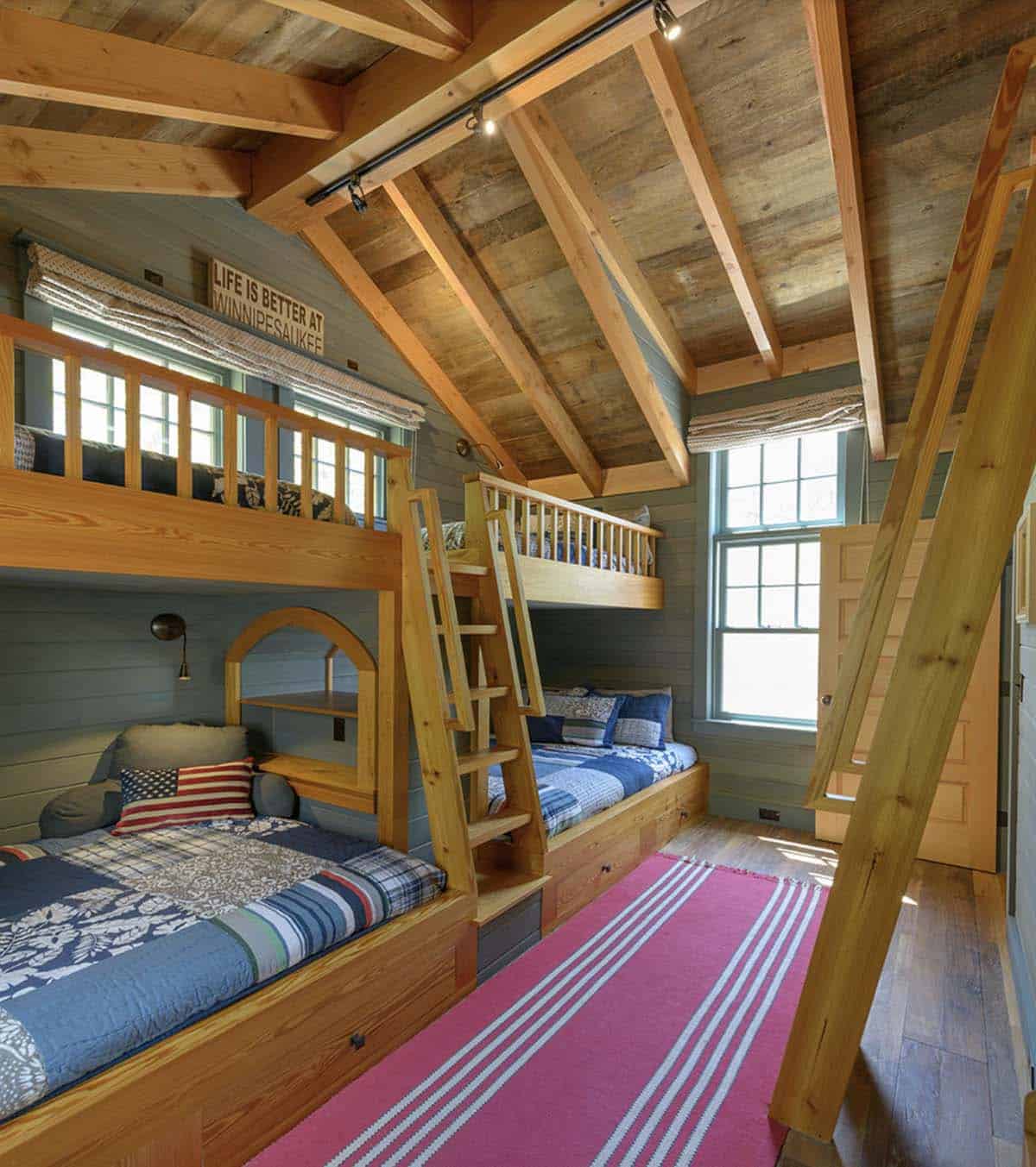 rustic bunk bedroom
