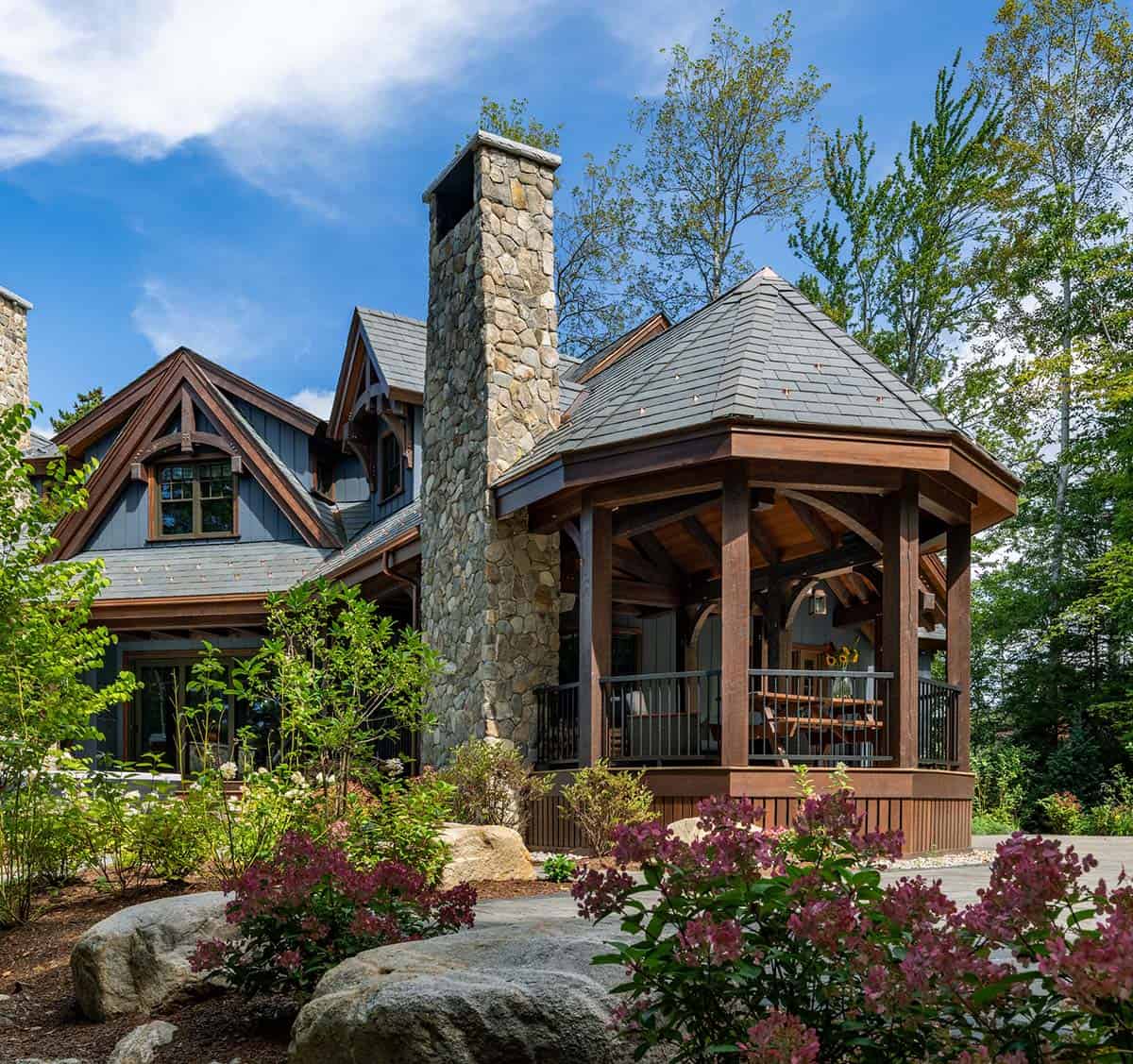 timber frame home exterior