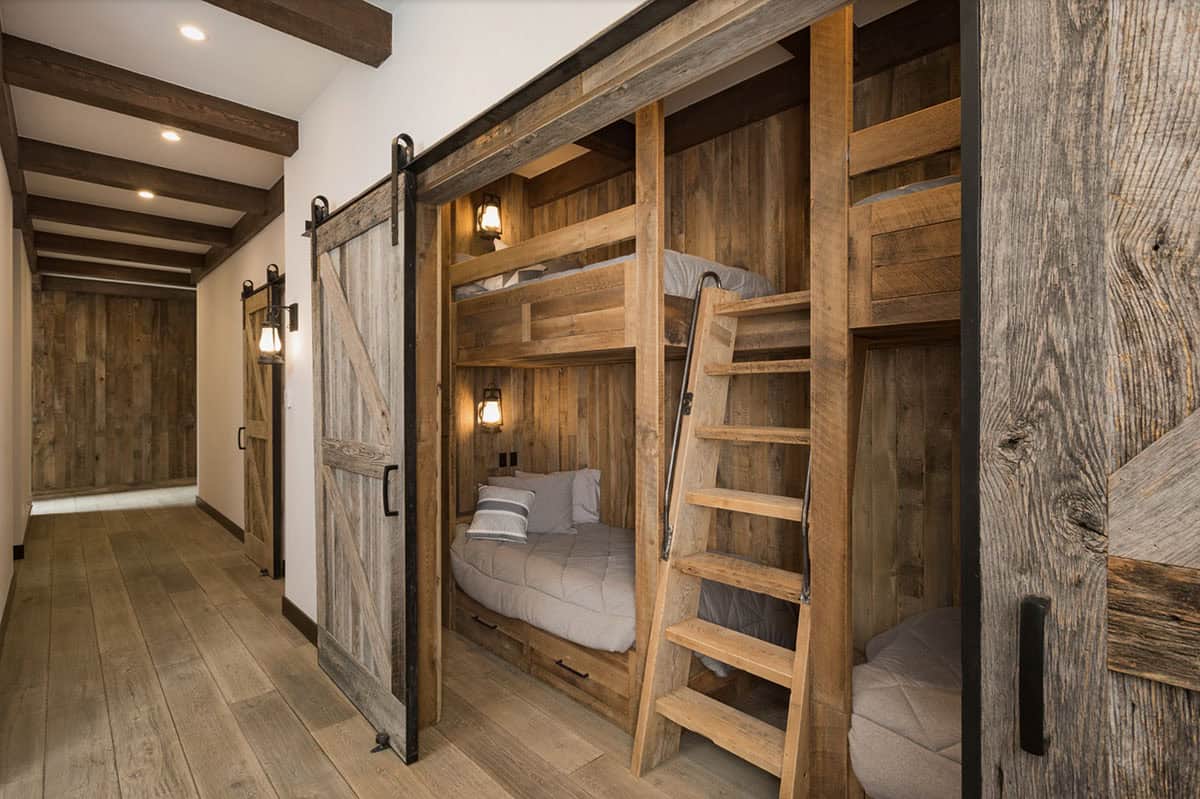 rustic bunk bedroom