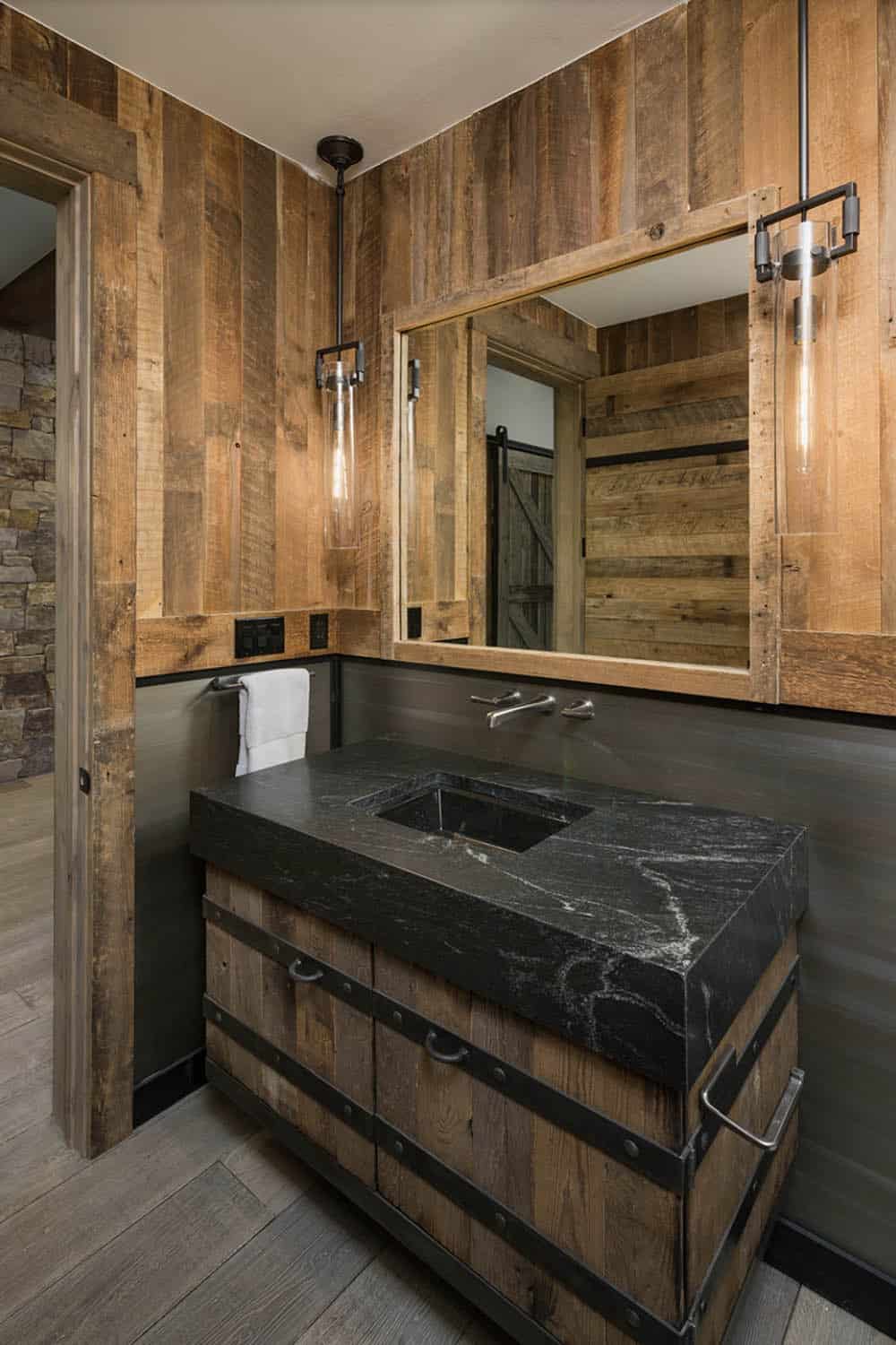 rustic bathroom vanity