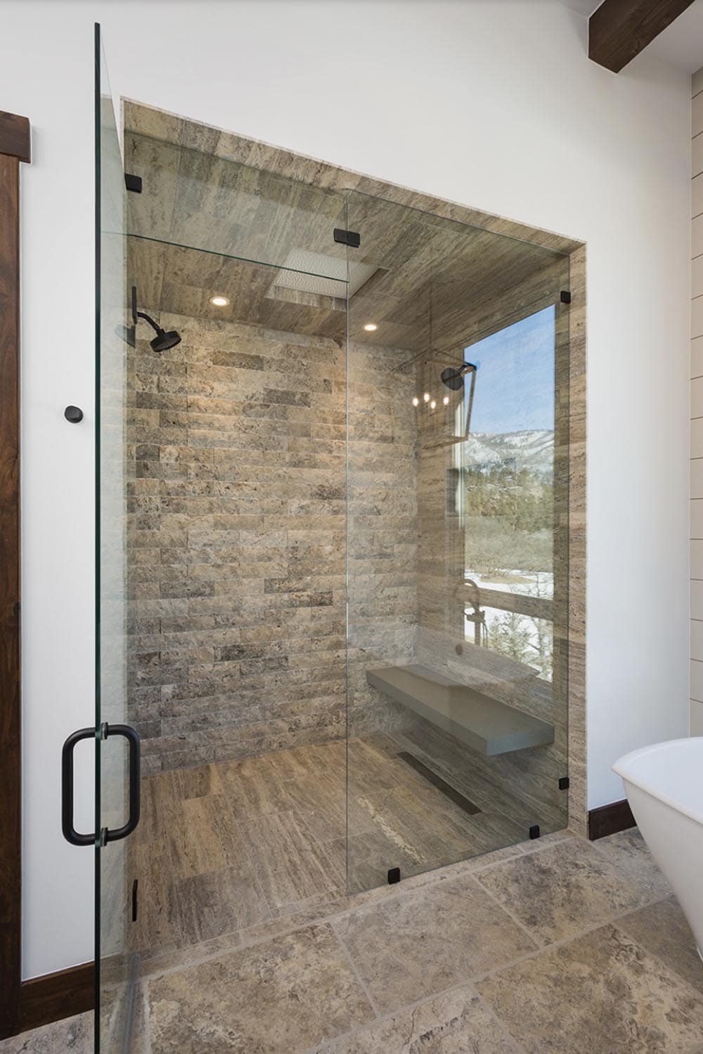 rustic bathroom shower