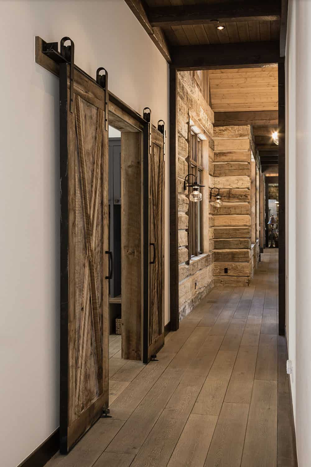 rustic hallway