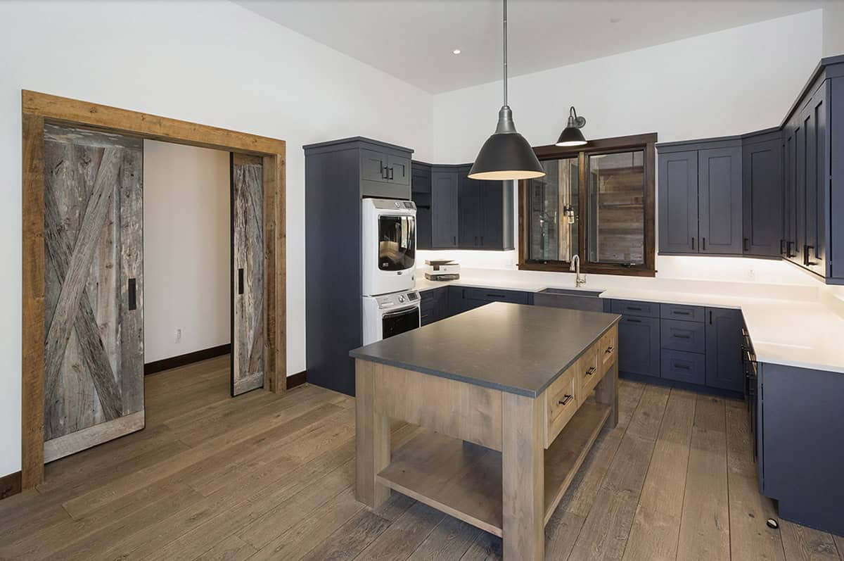 rustic laundry room