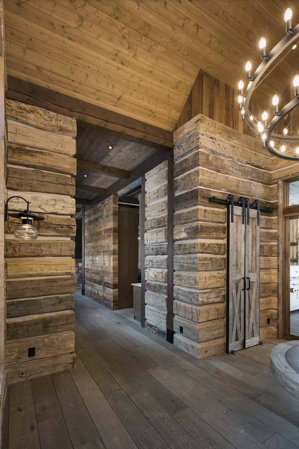 rustic hallway
