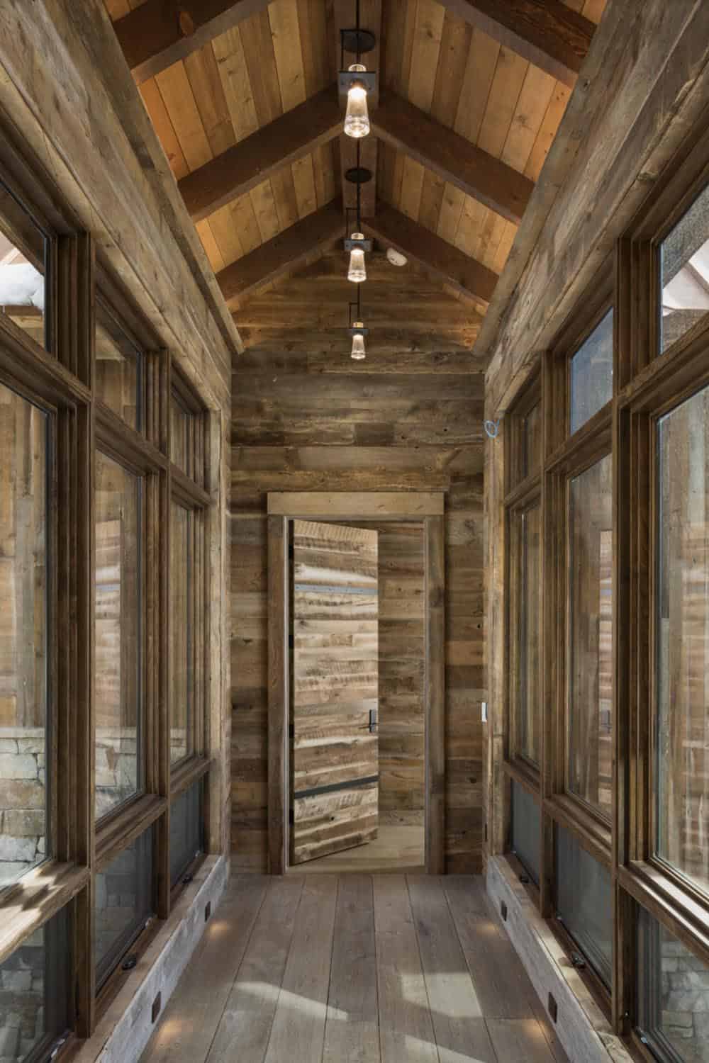 rustic hallway