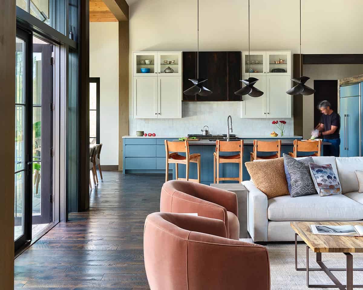 modern rustic great room