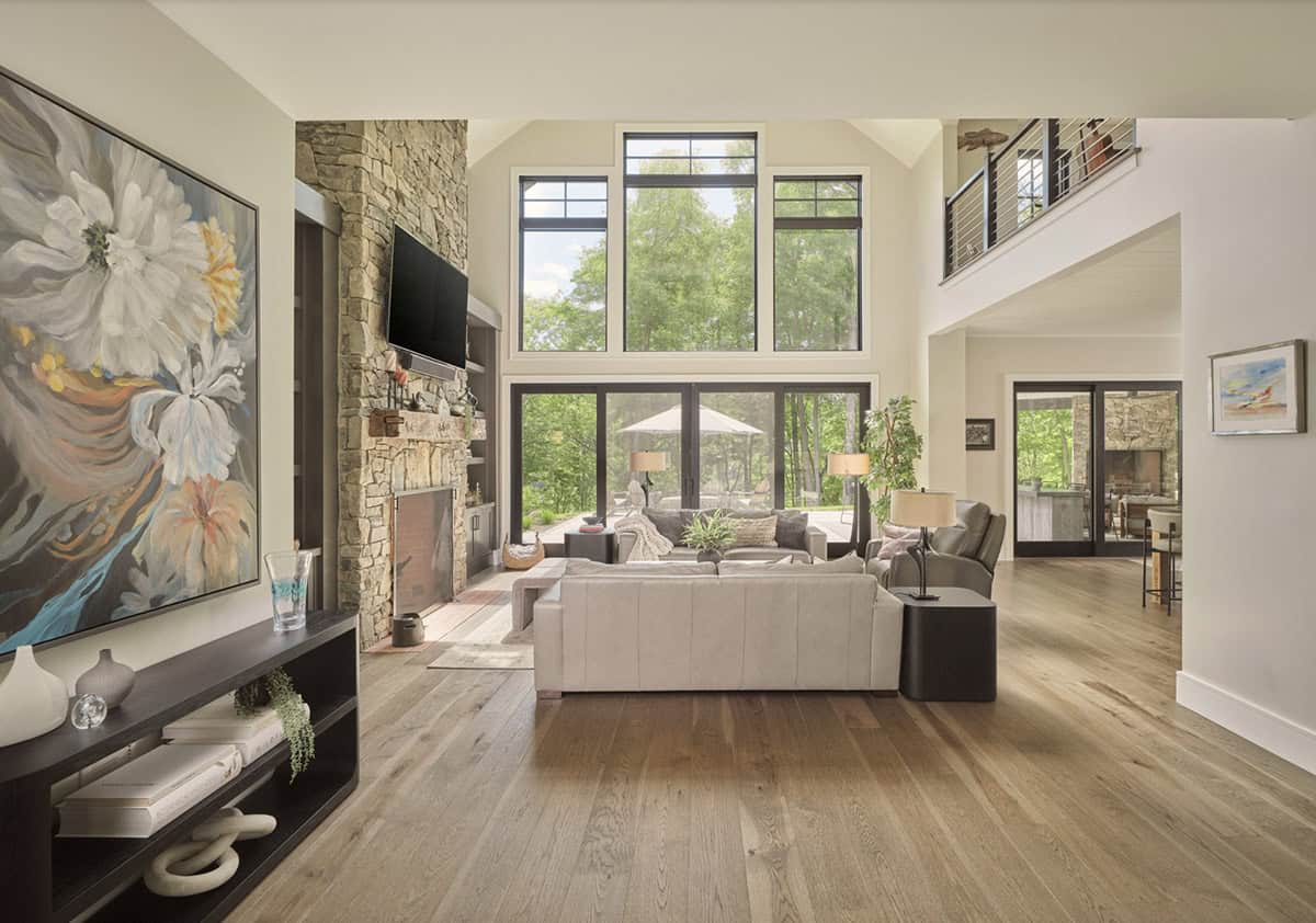 rustic modern living room