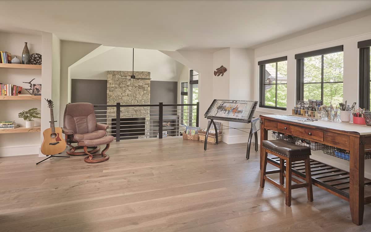 rustic modern home office