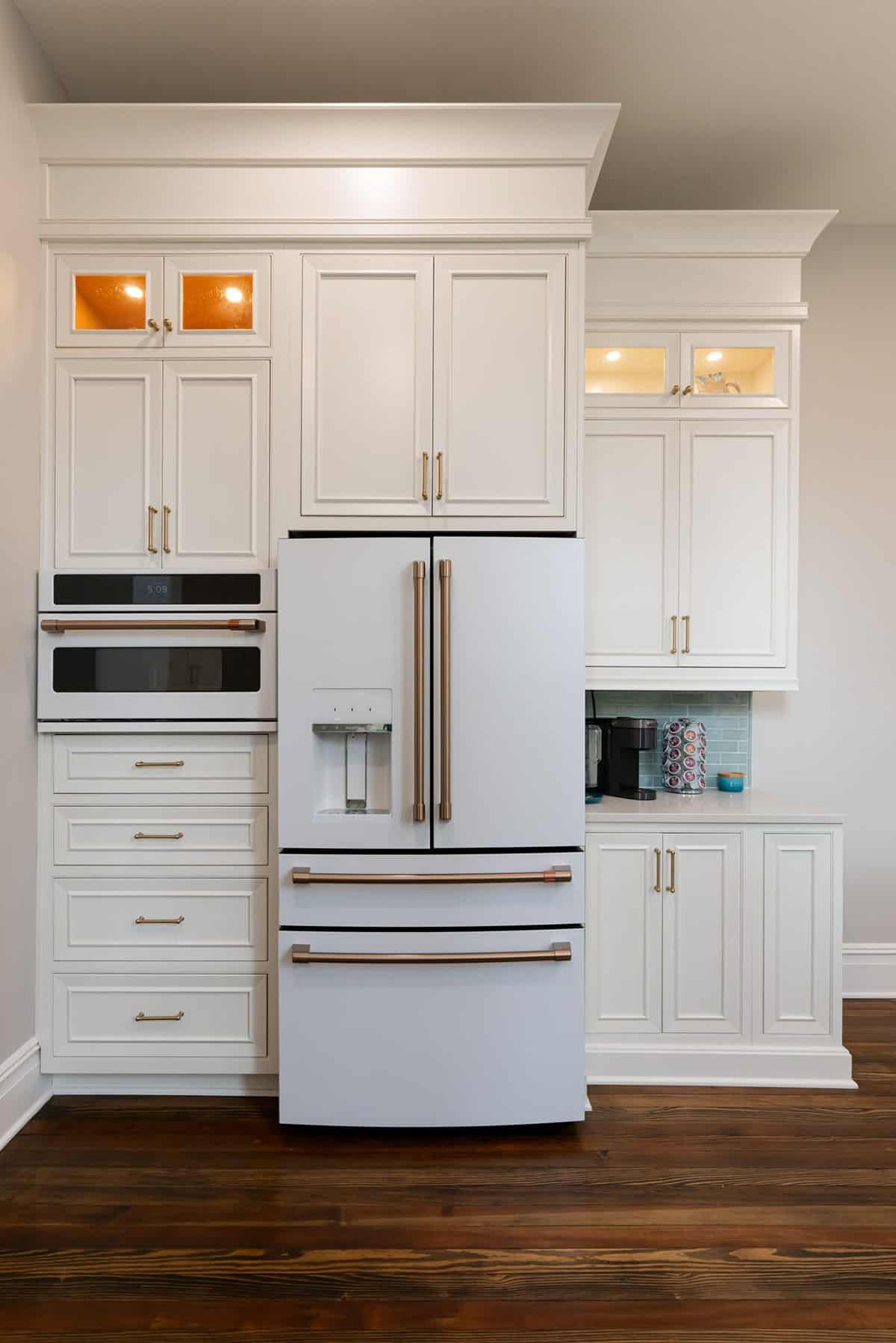 farmhouse style kitchen fridge wall