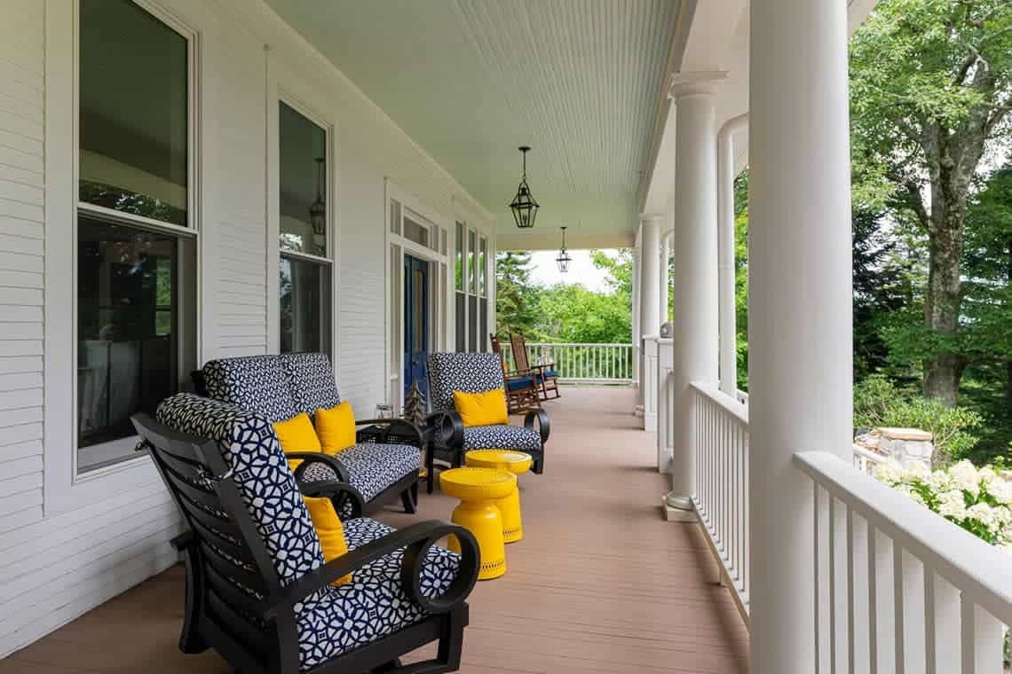 alpine farmhouse exterior front porch