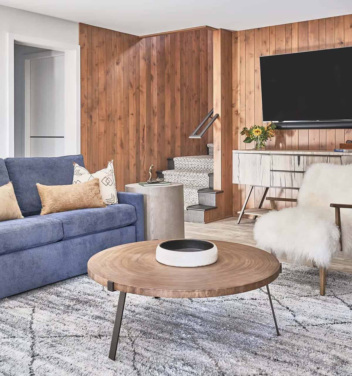 rustic modern family room