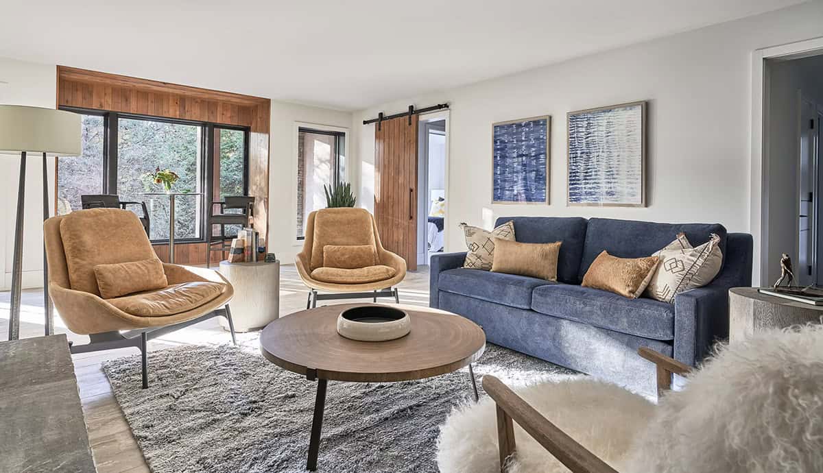 rustic modern family room