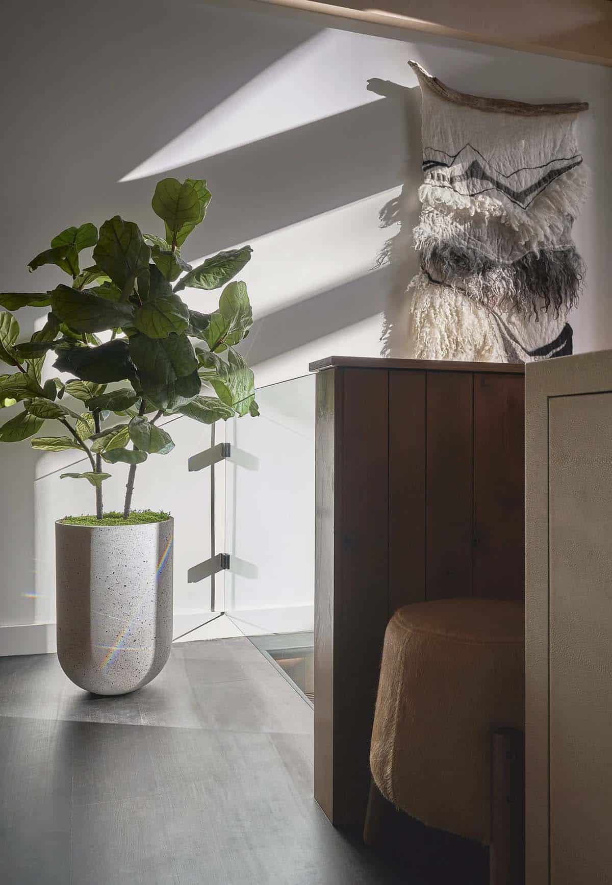 rustic modern hallway