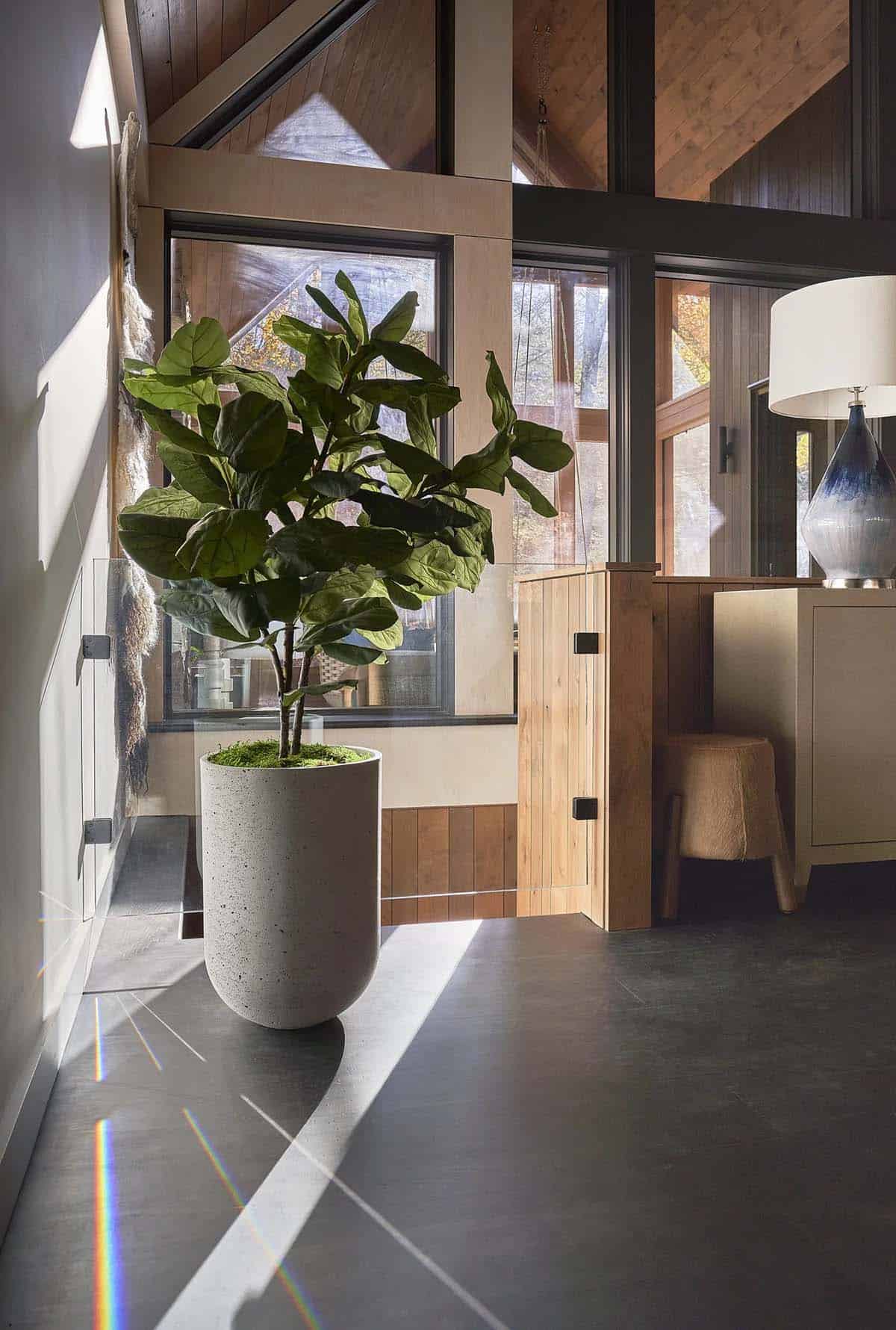 rustic modern hallway