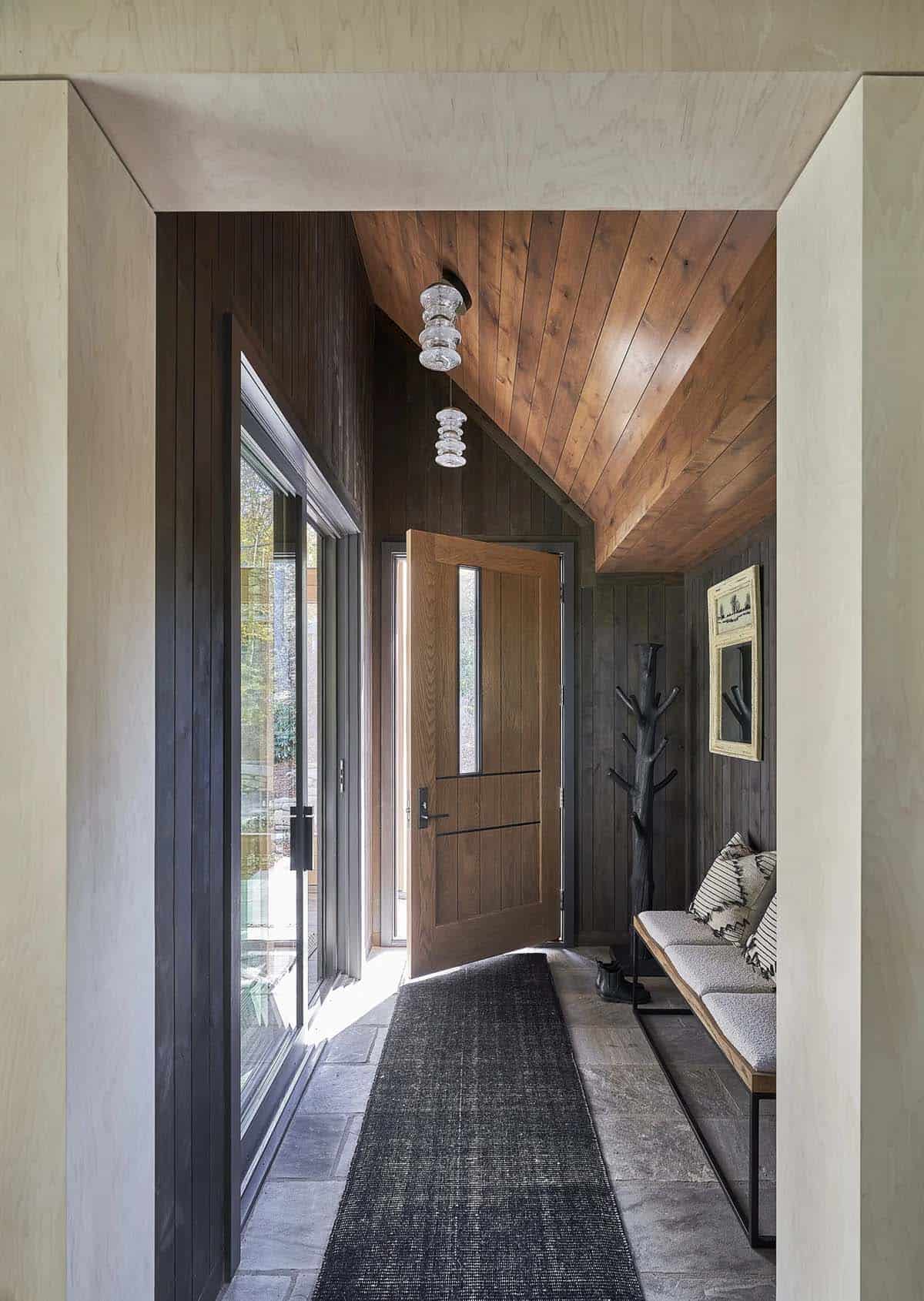 rustic modern mountain home entry