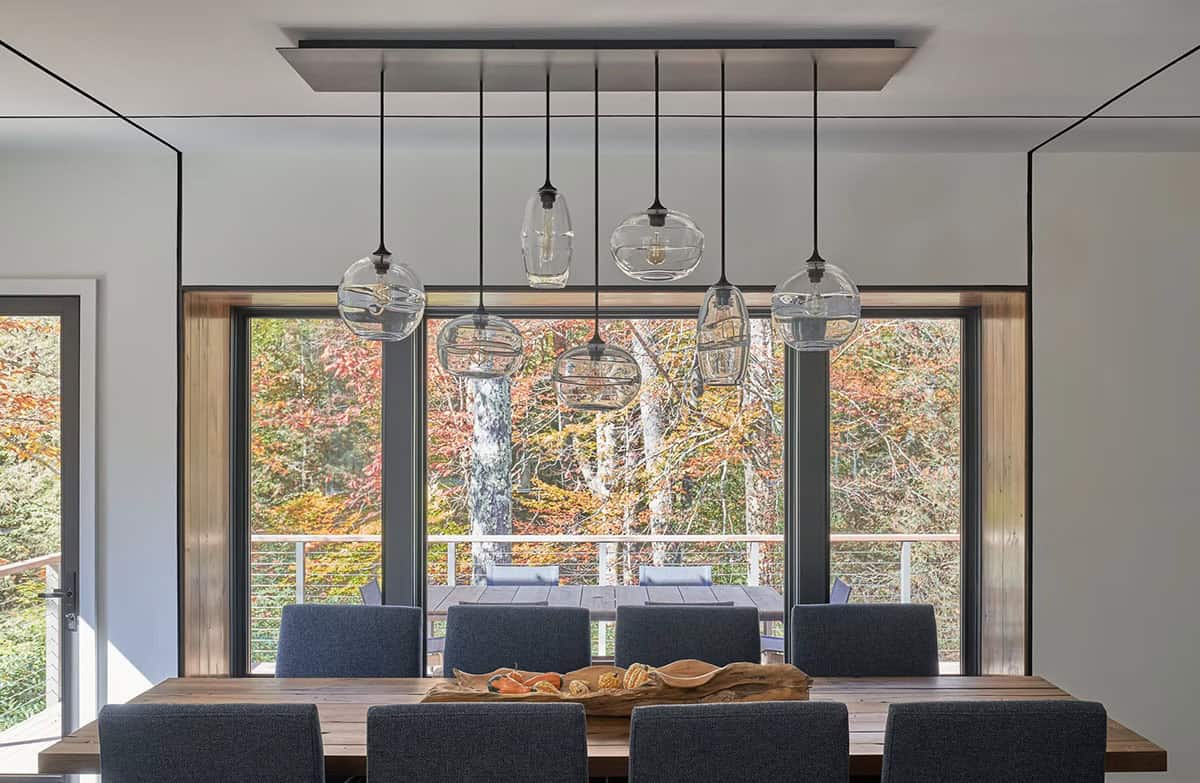 rustic modern dining room