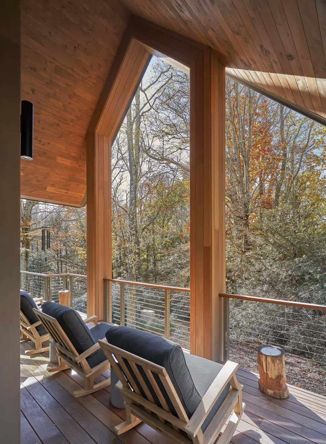 rustic modern screened porch