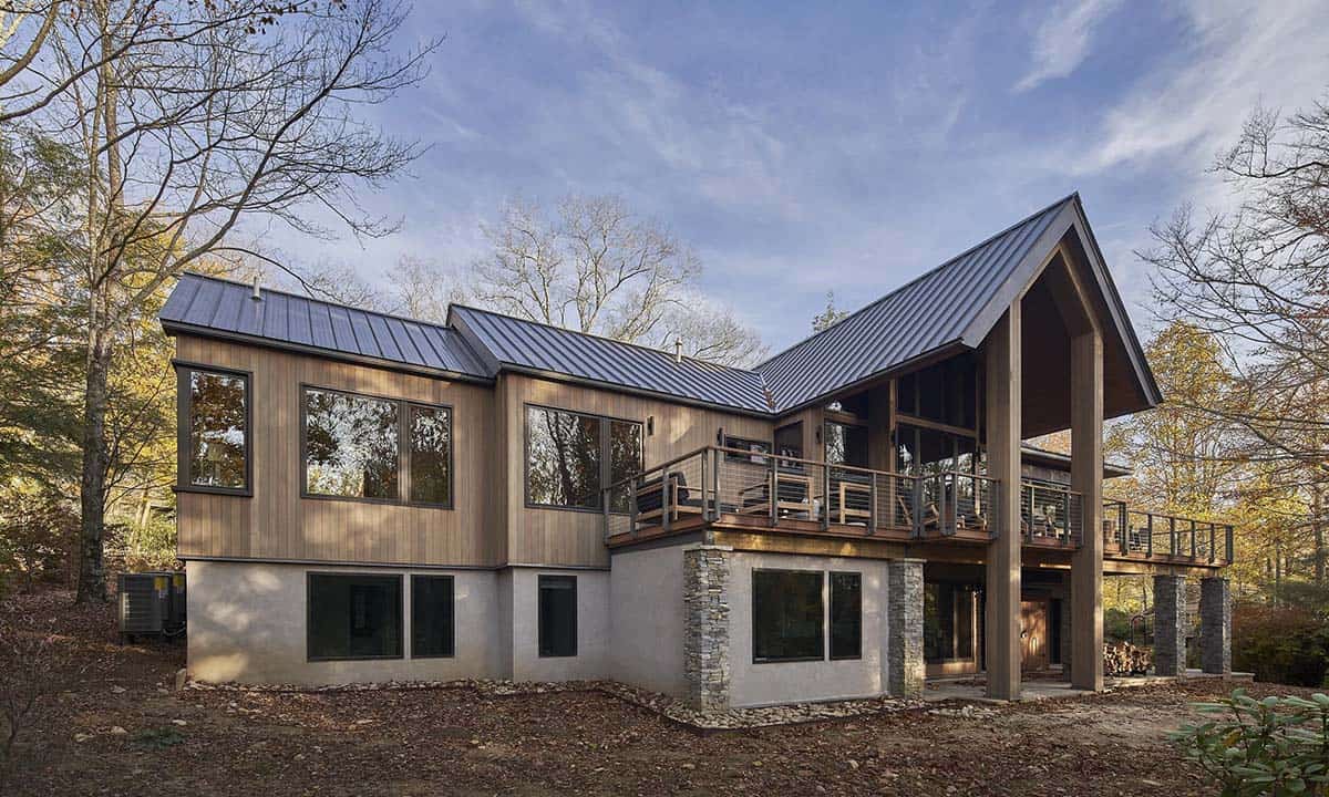 rustic modern mountain home exterior