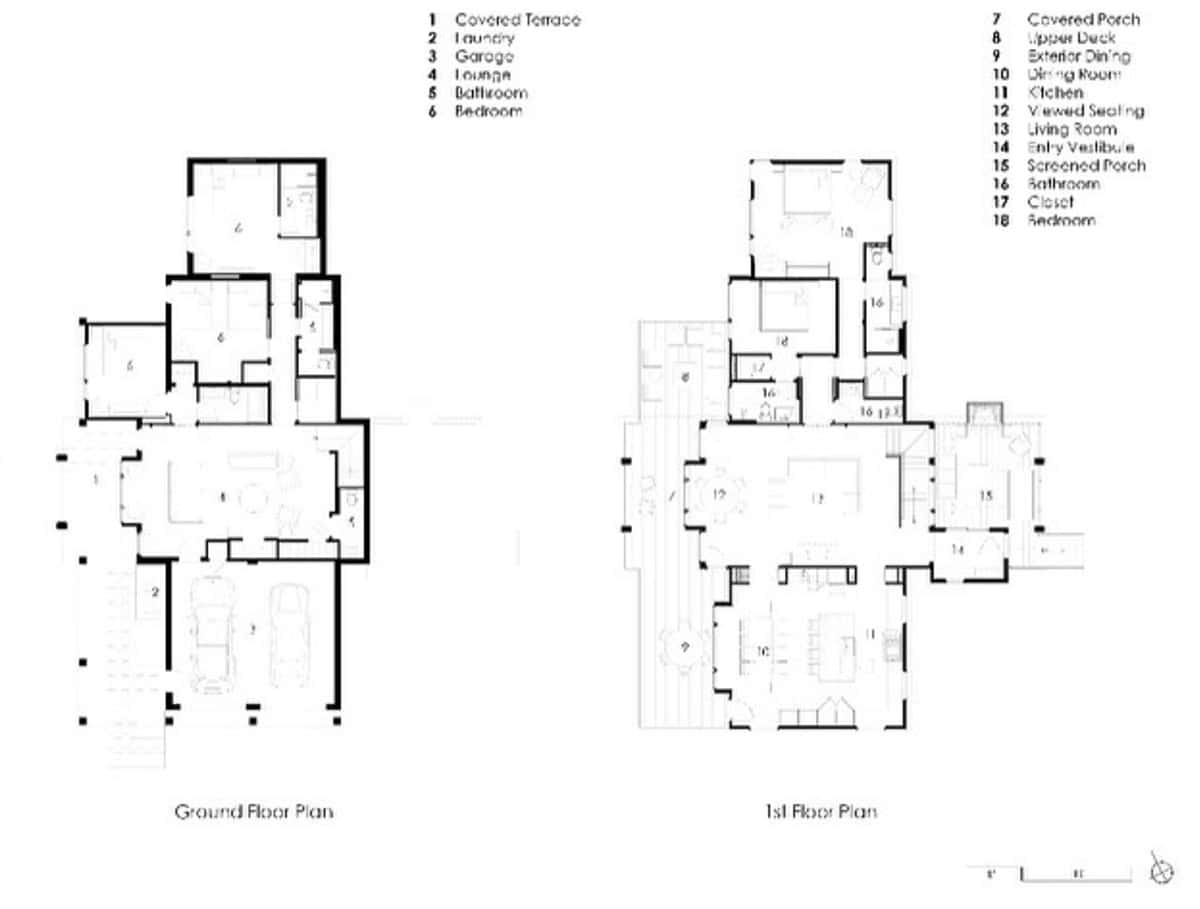 rustic modern mountain home floor plan
