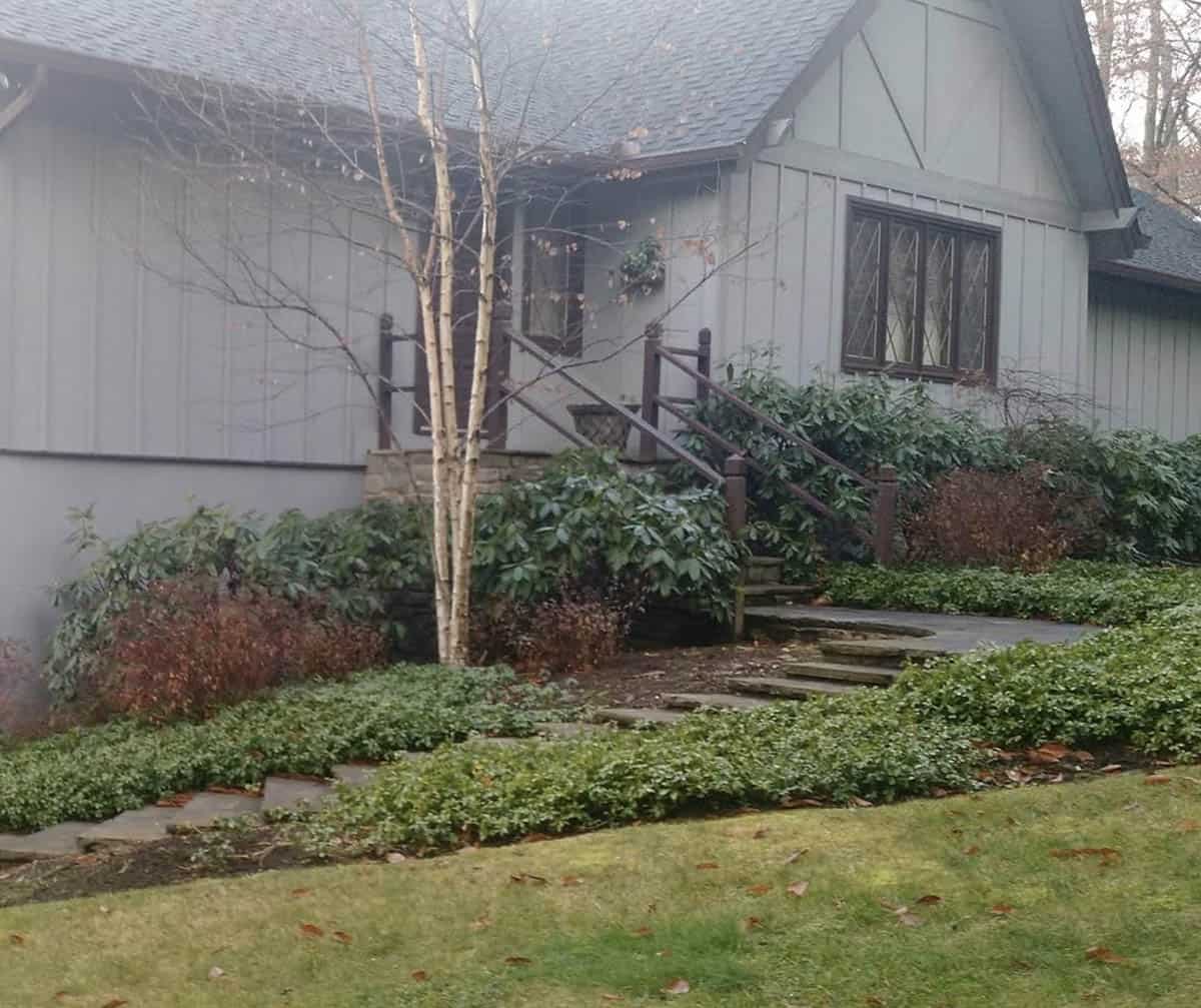 rustic modern mountain home exterior before the remodel