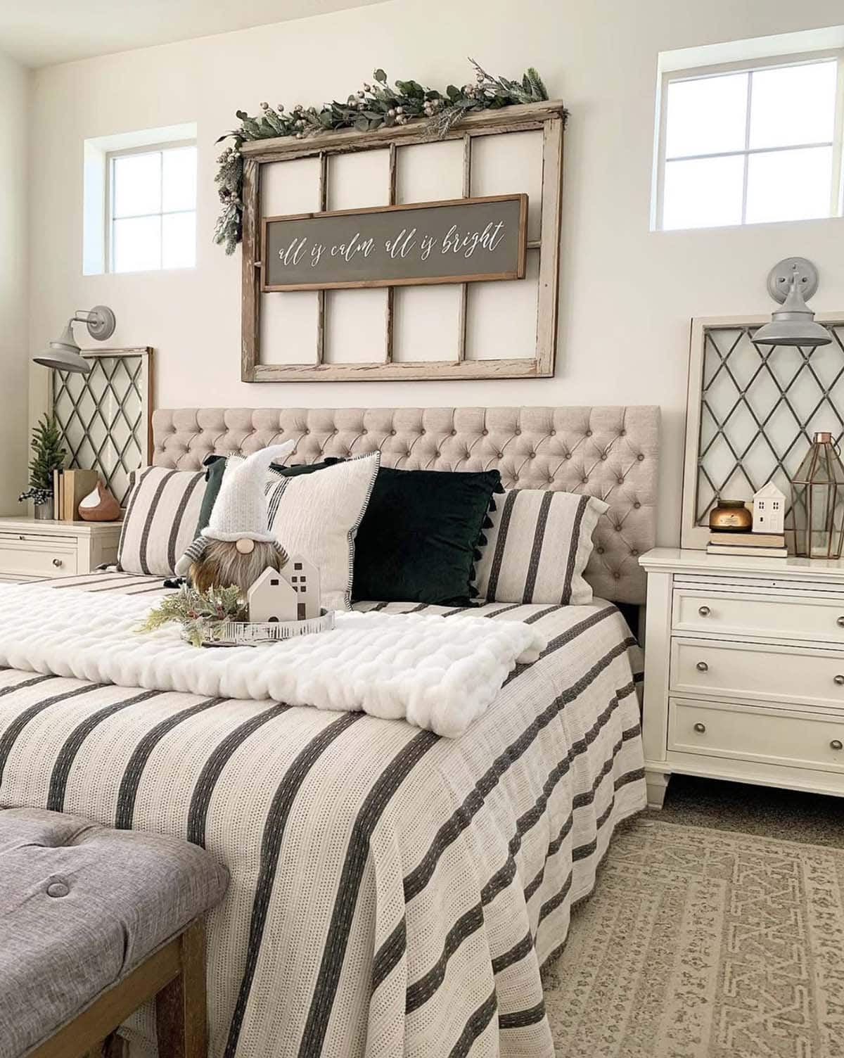 cozy christmas bedroom decor