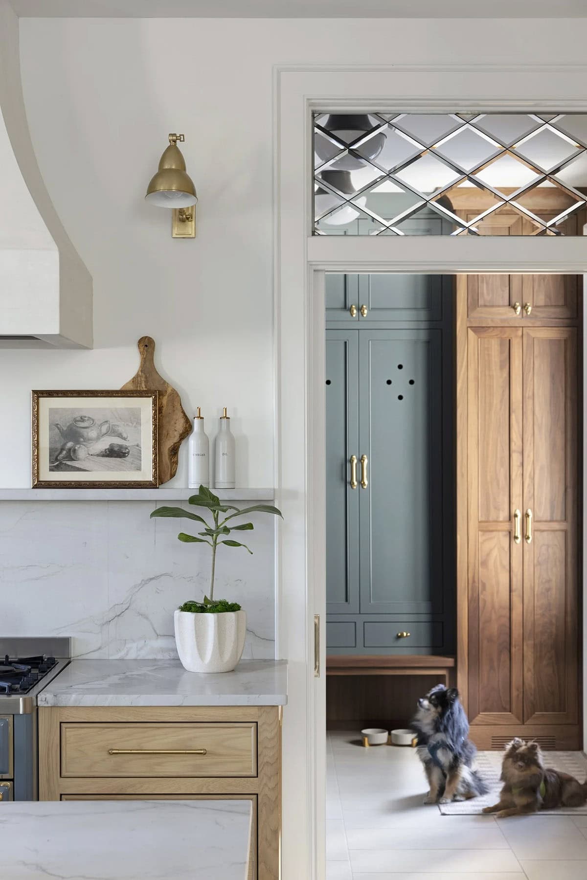 contemporary kitchen and laundry room