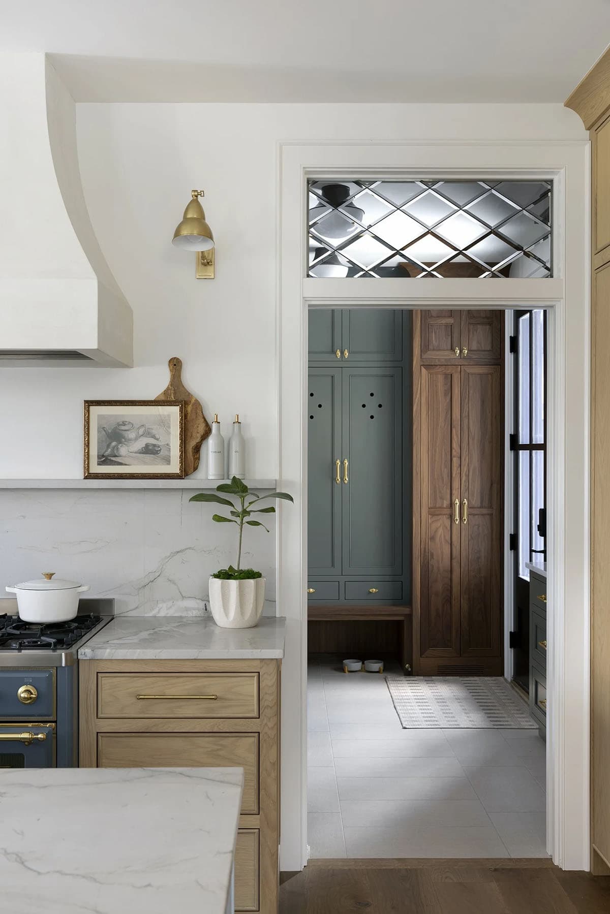 contemporary kitchen and laundry room