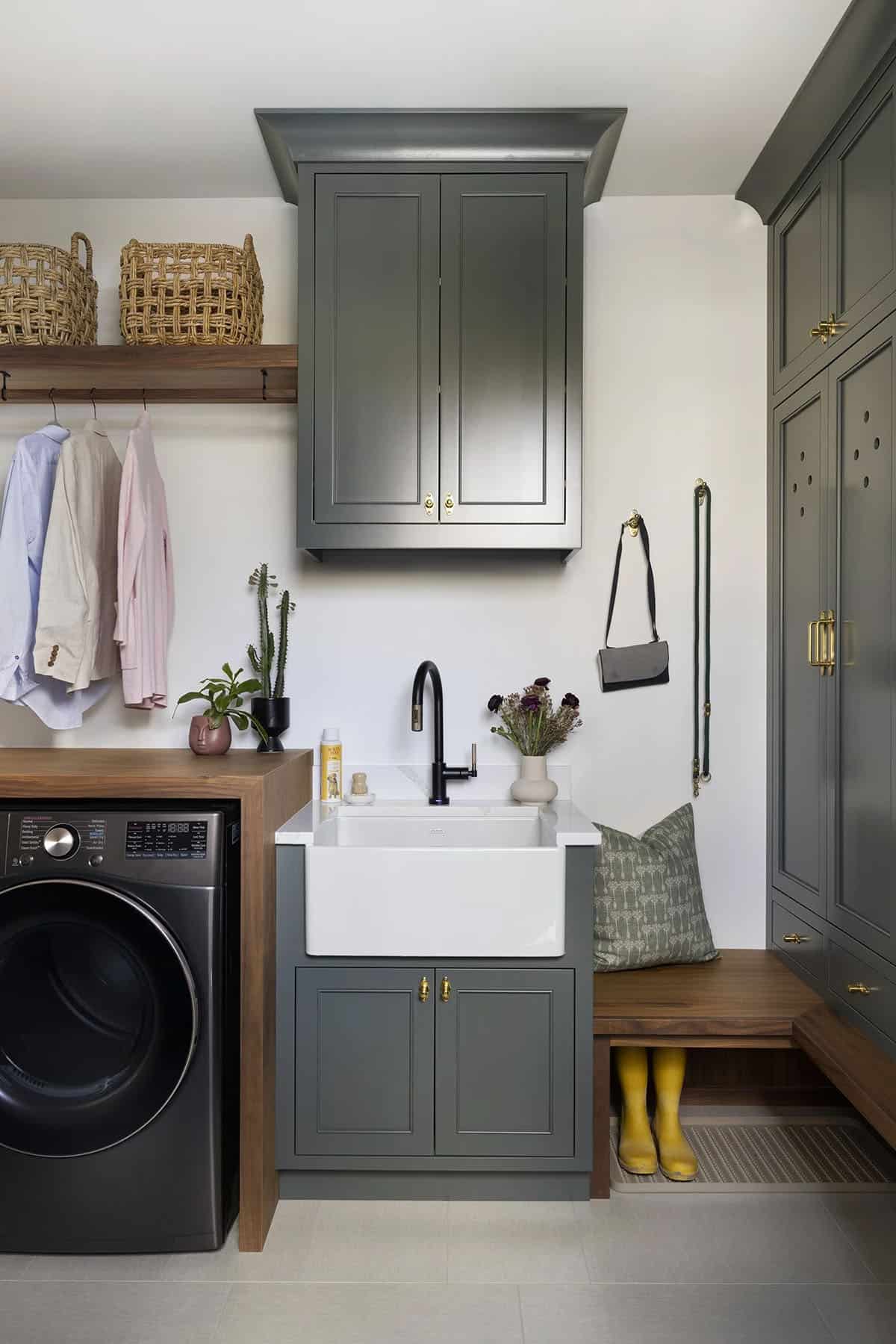 contemporary laundry room