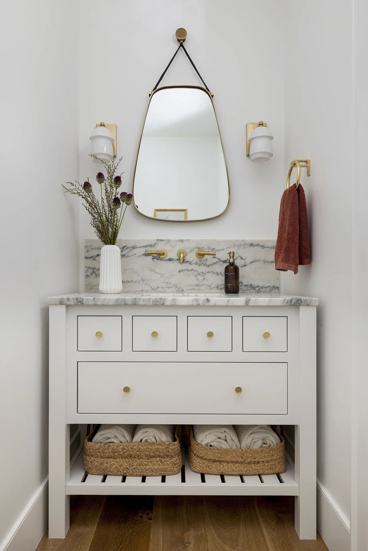 contemporary powder room