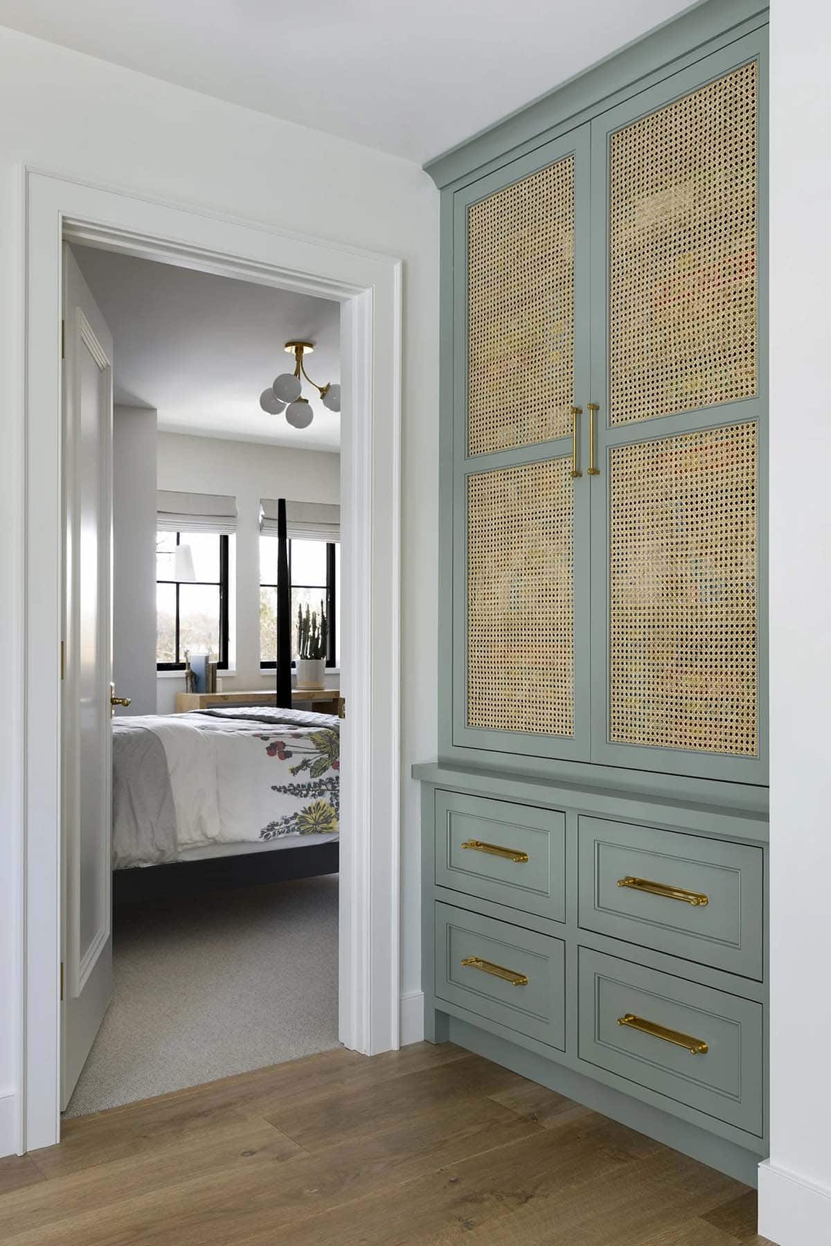 contemporary bedroom entry