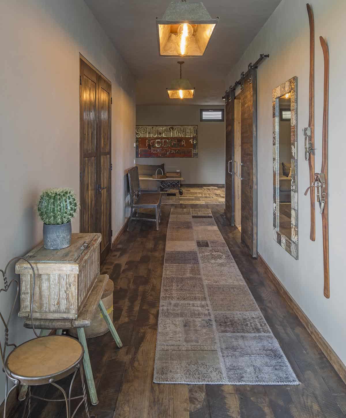 rustic hallway
