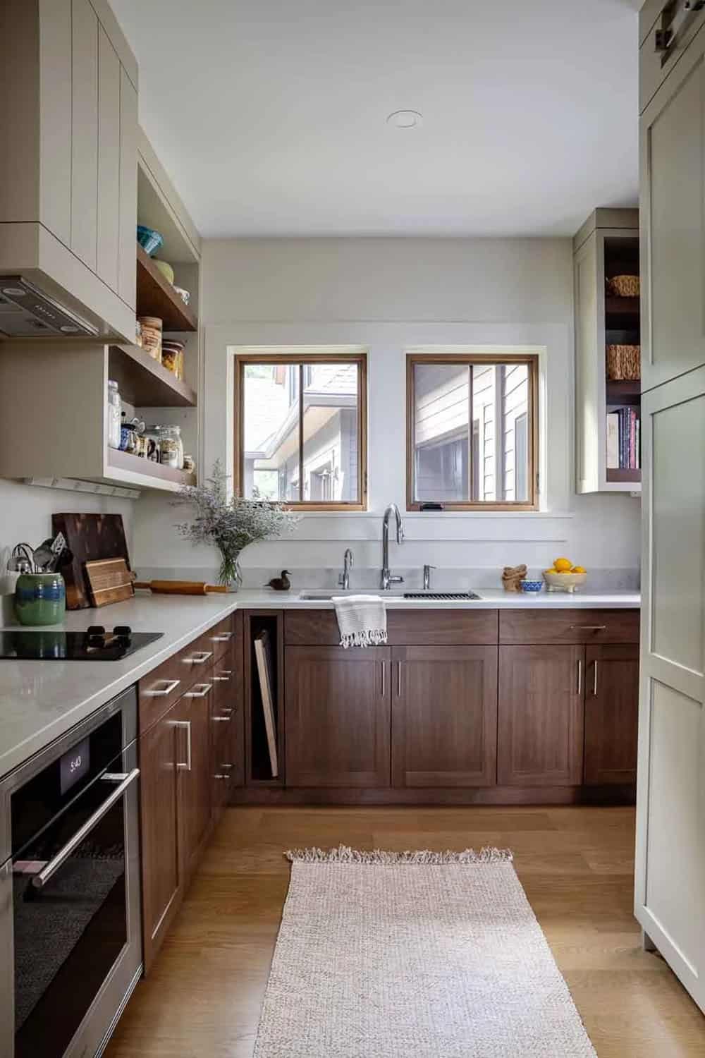 contemporary walk-in pantry