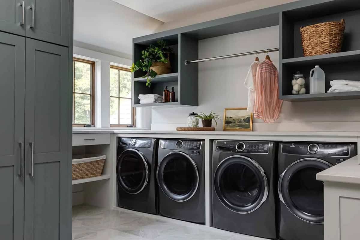 contemporary laundry room