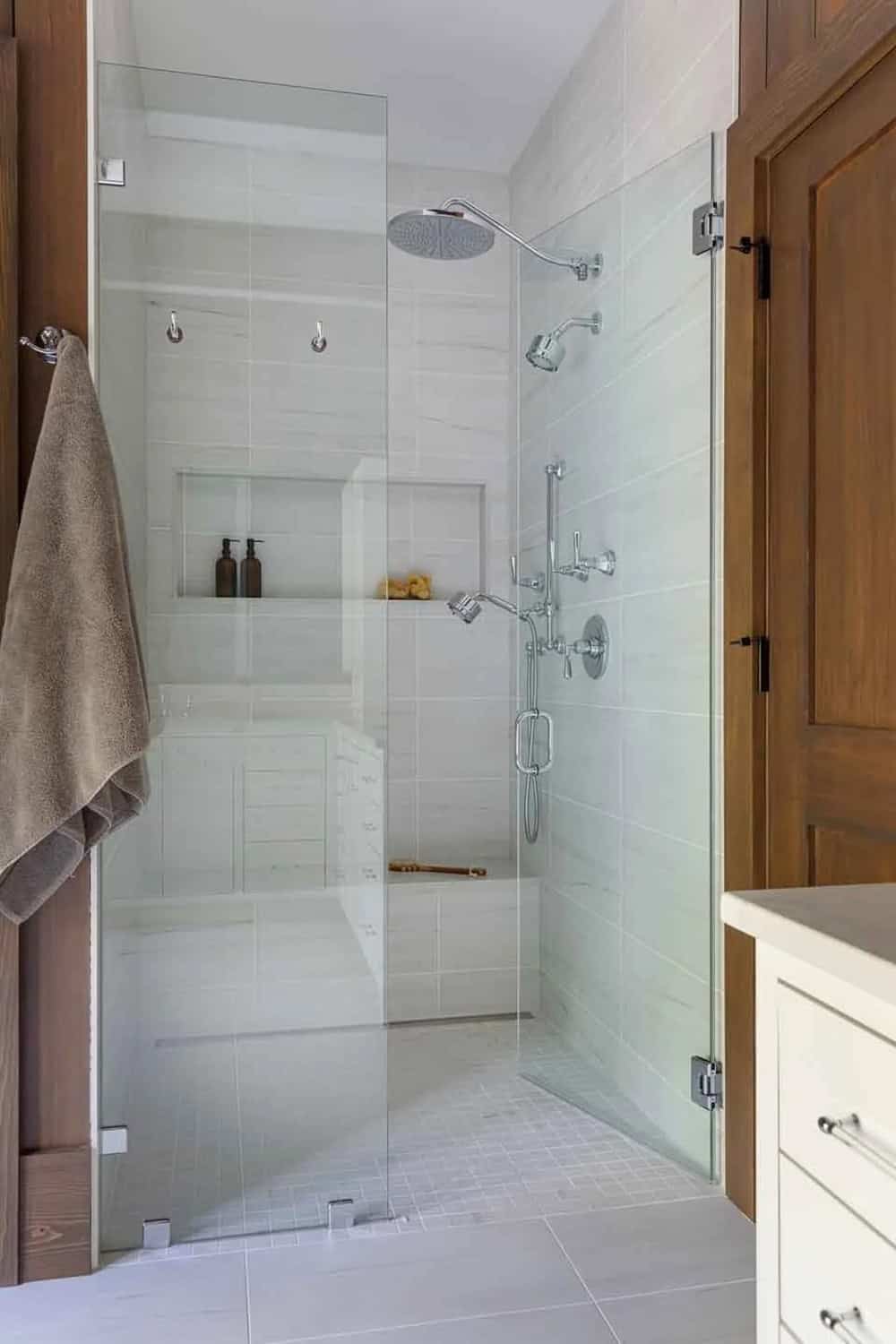 contemporary bathroom shower