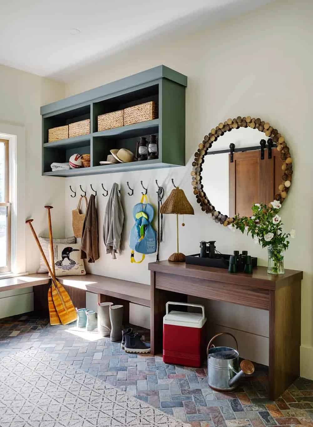contemporary mudroom
