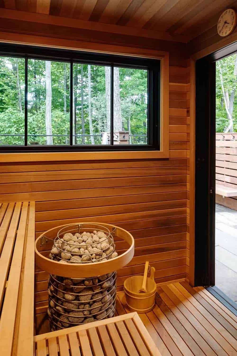 contemporary sauna