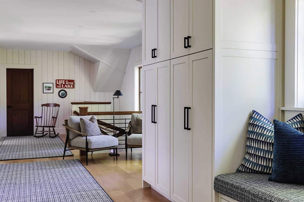 contemporary upper level family room