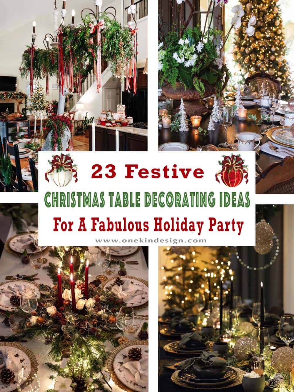 Festive Christmas Table Decorating Ideas Holiday Party
