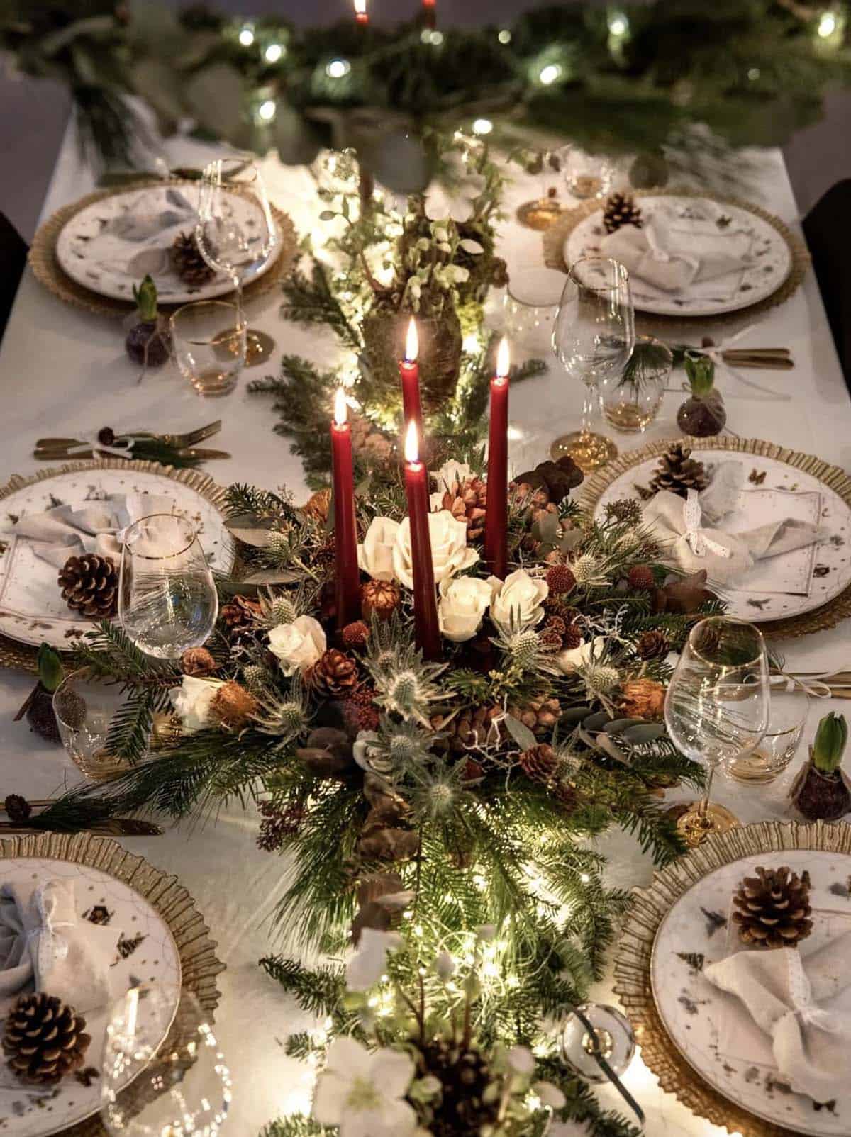 elegant christmas table decor