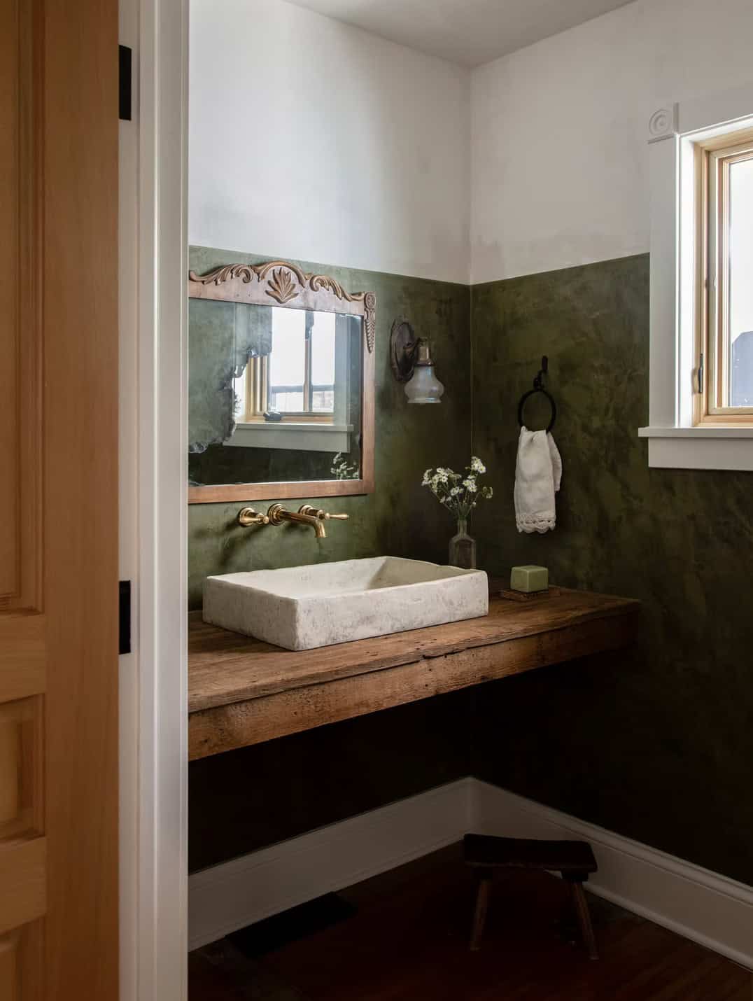 farmhouse powder room