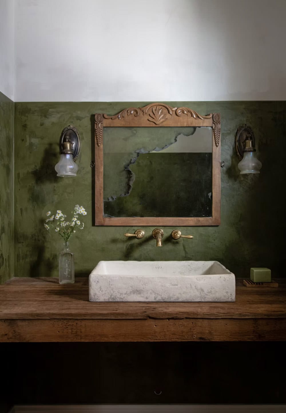 farmhouse powder room