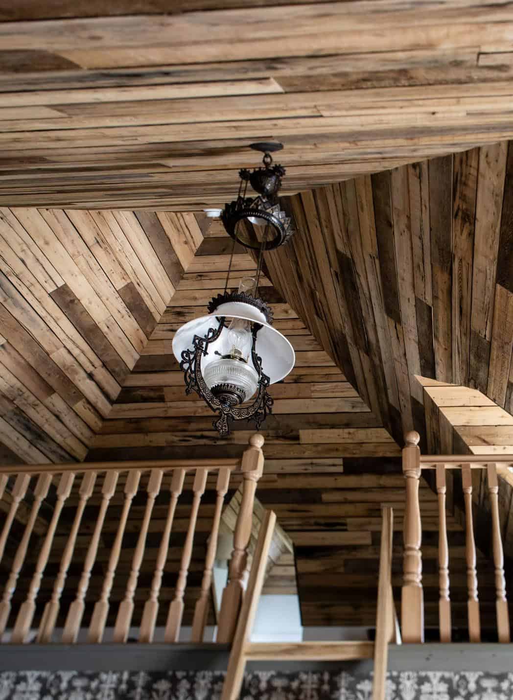 farmhouse bedroom with a loft