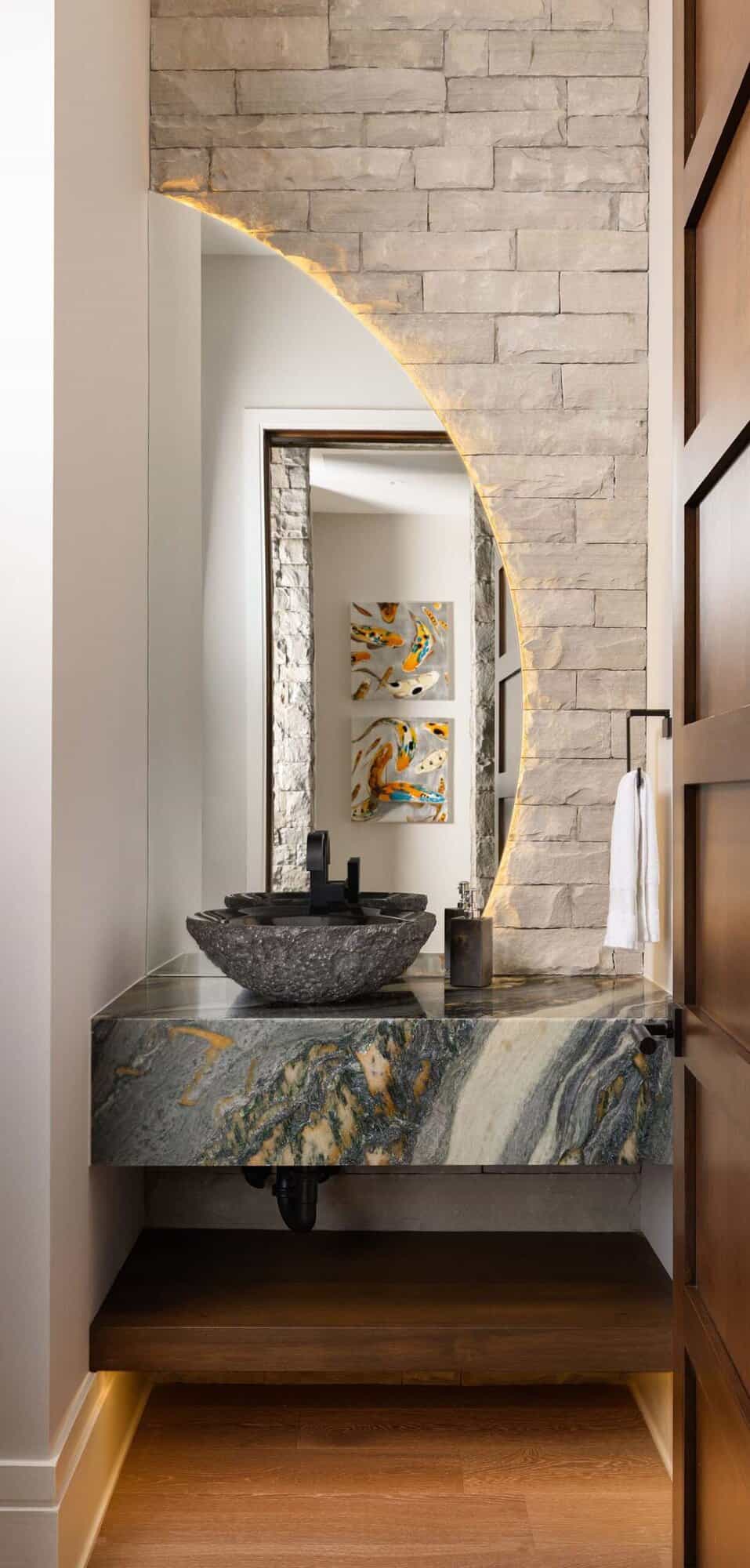 contemporary powder room