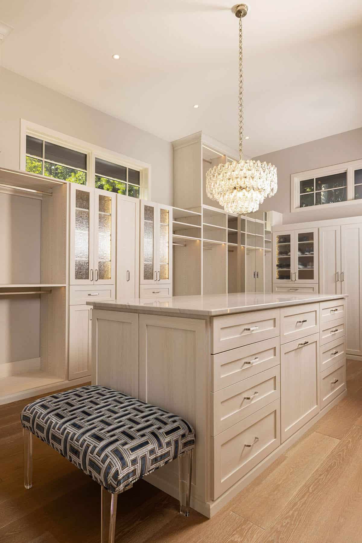 contemporary walk-in closet