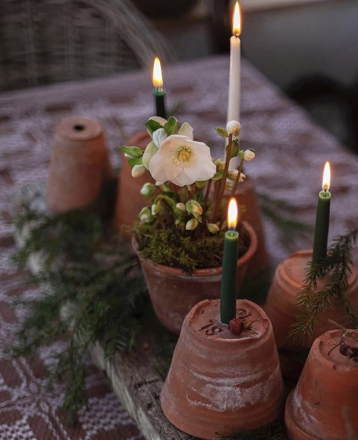 terracotta pot candle holders