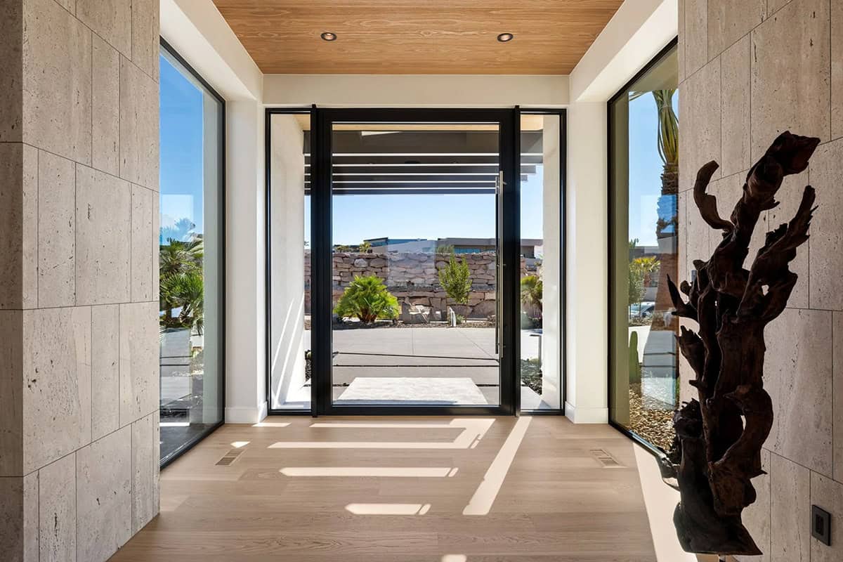 modern desert home entry