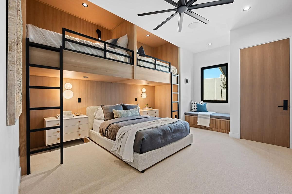 modern bunk bedroom
