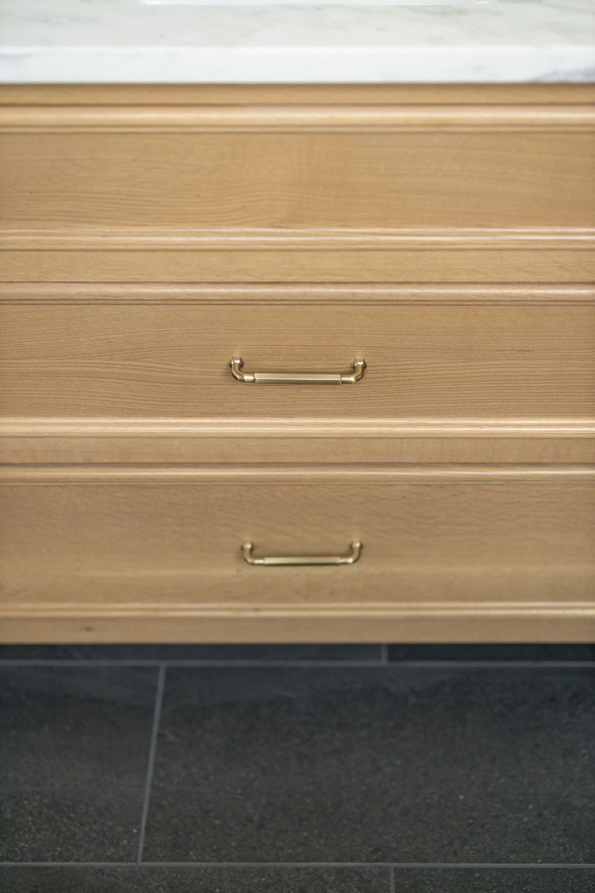 modern mountain style bathroom vanity detail