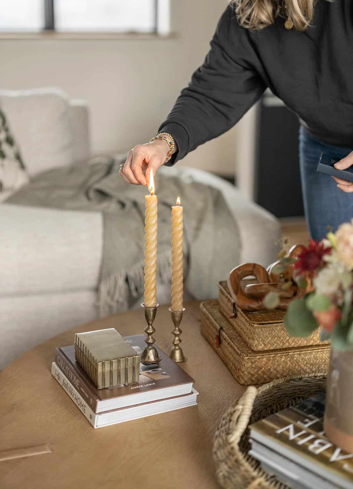 modern mountain style living room